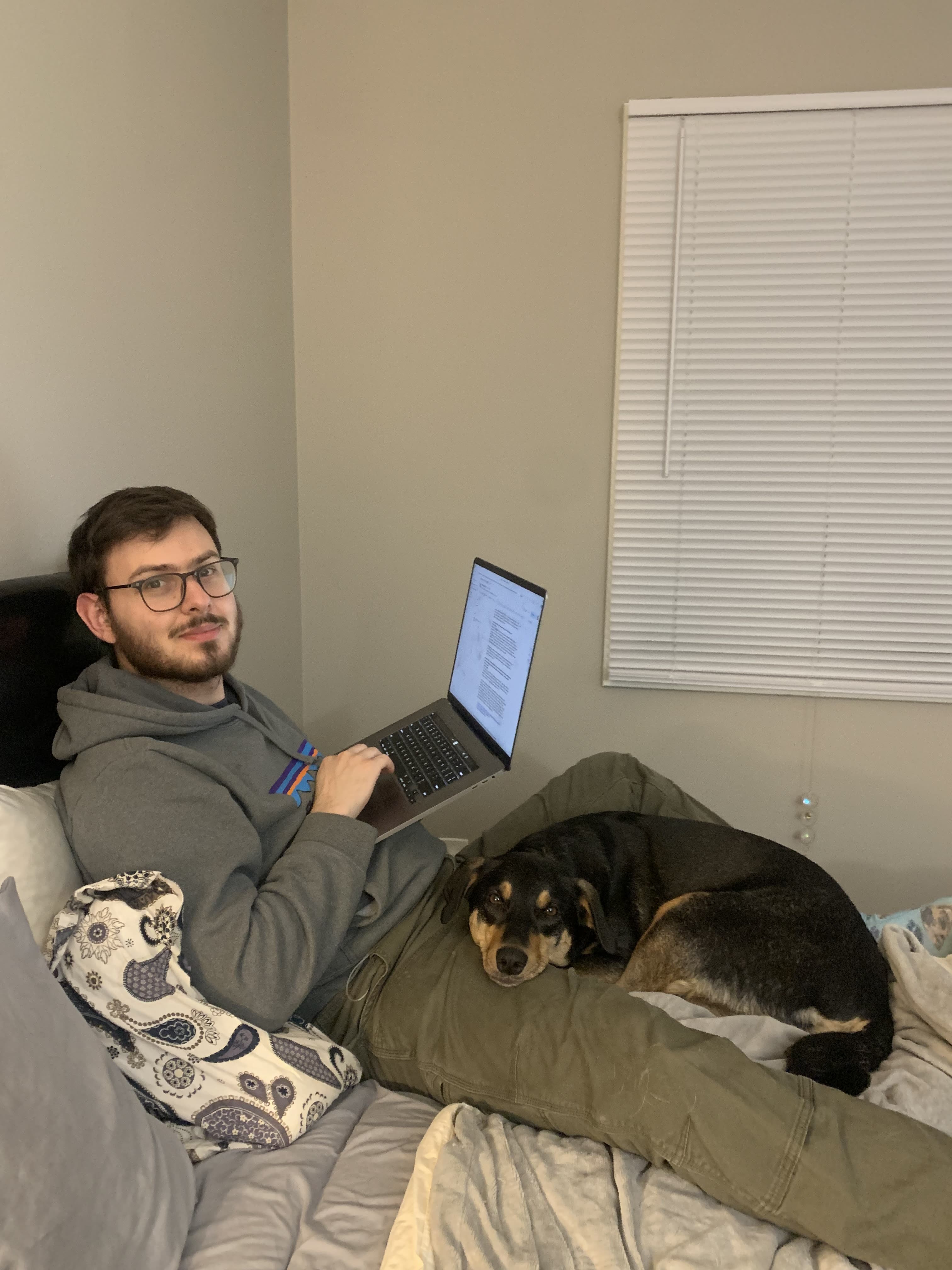 Gia and Isaac working